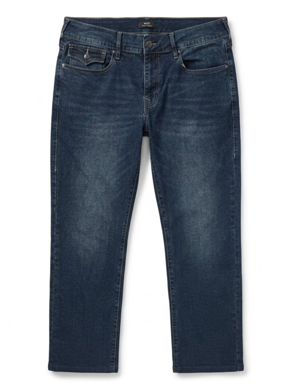 True Religion Jeans Mens 36 x 28 Ricky Big T Relaxed Straight Flap Pocket Denim